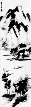 Barco solitario Qi Baishi chino tradicional Pinturas al óleo